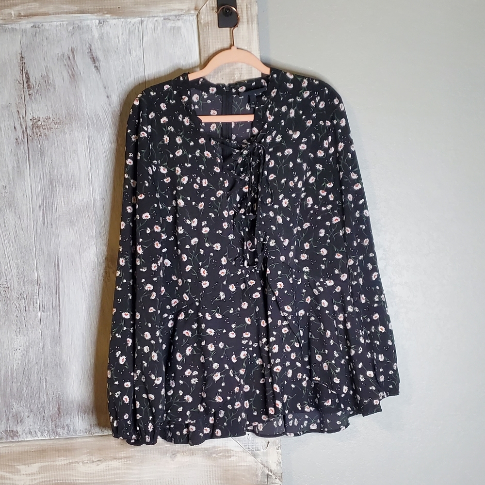 Lane Bryant (20) plus peplum floral top